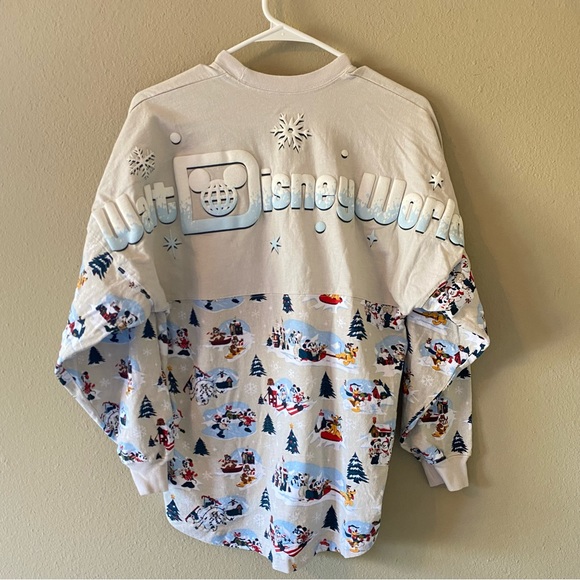 Disney Christmas Mickey Mouse Walt Disney World Spirit Jersey Long Sleeve Shirt - Picture 3 of 7